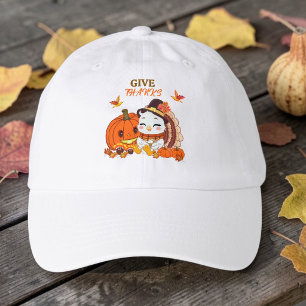 Baby Turkey And Pumpkin Celebrating Thanksgiving  Hat