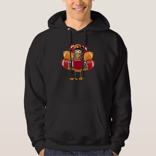Baby Turkey Football Balls Thanksgiving Sport Hoodie