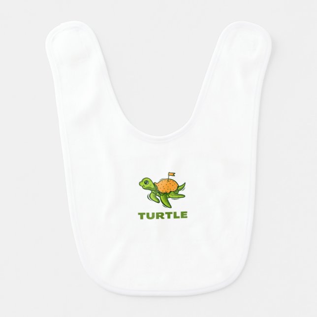 baby turtle baby bib (Front)