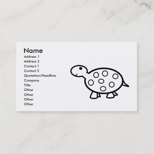 Customizable Baby turtle business card template