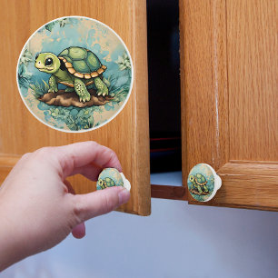 Baby Turtle Ceramic Knob