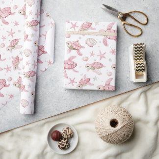 Baby turtles and baby wrapping paper