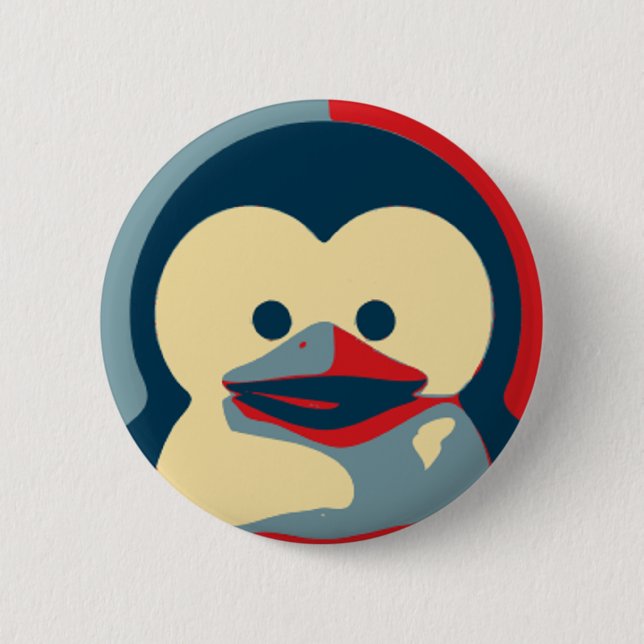 Baby Tux Linux Button (Front)