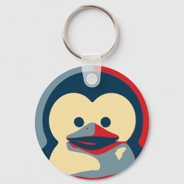 Baby Tux Linux Keychain (Front)
