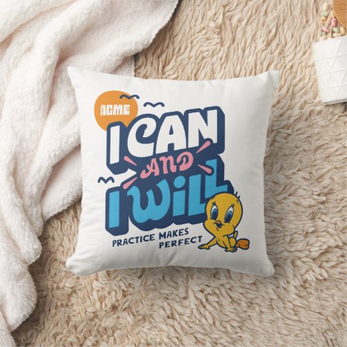 Baby TWEETY _ I Can And I Will Throw Pillow