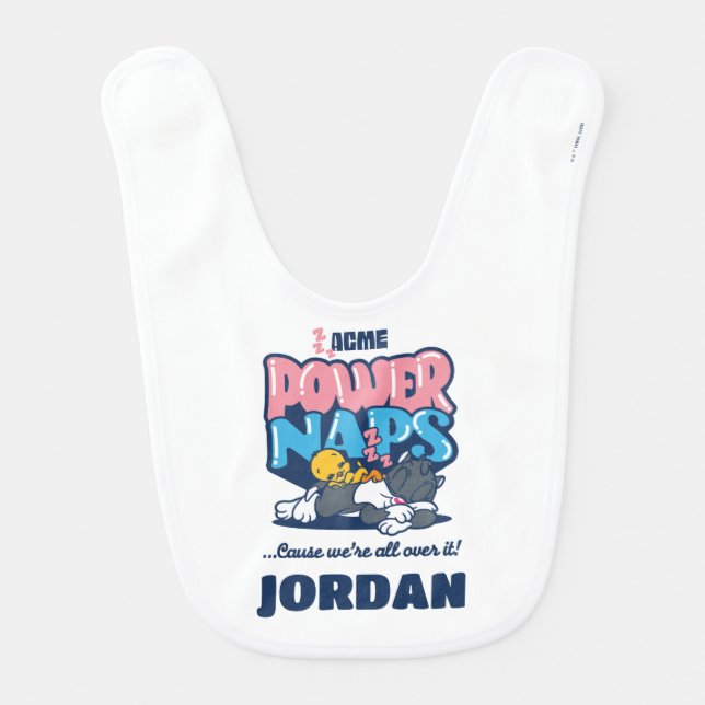 Baby TWEETY™ & SYLVESTER™ Power Naps Bib (Front)