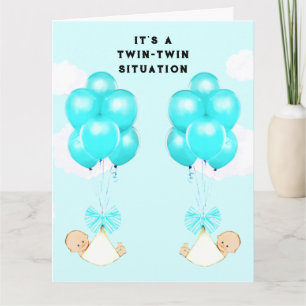 Baby Twin Boys Card
