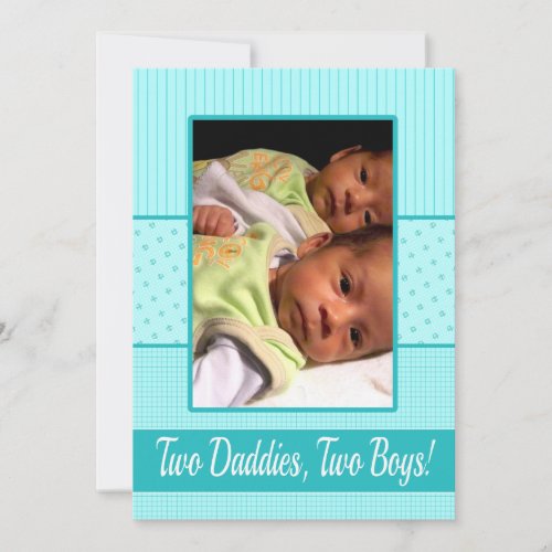 Baby Twin Boys Gay Dads Birth Announcement