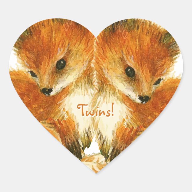 Baby Twin Fox Stickers (Front)