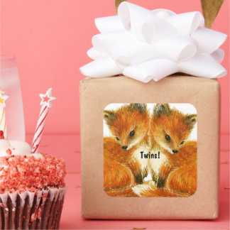 Baby Twin Fox Stickers