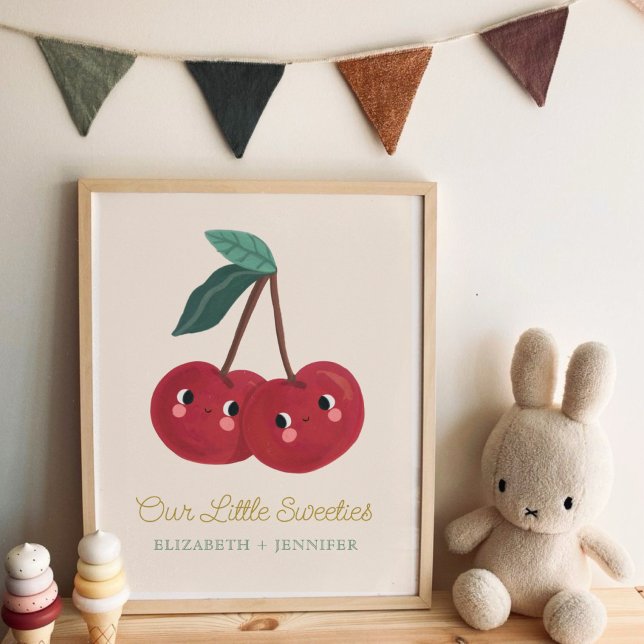 Baby Twin Little sweetie Cherry  Nursary   Poster (Creator Uploaded)