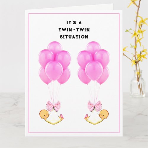 Baby Twins Congrats Card