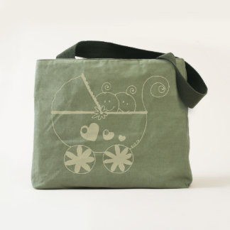 baby twins (flower pram) tote