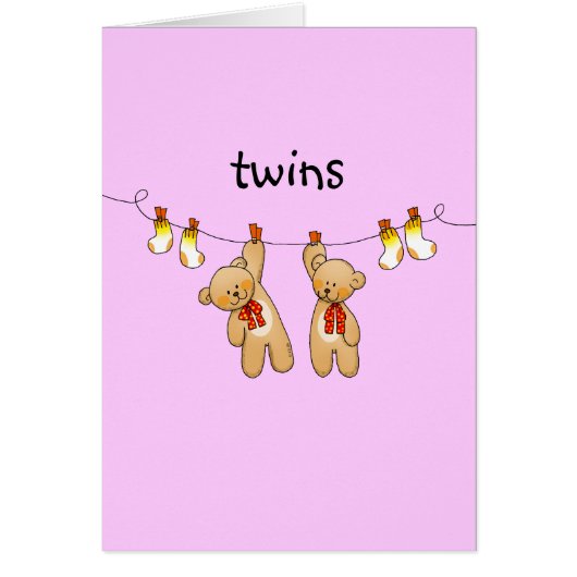 Baby twins (girl) cards (Front)
