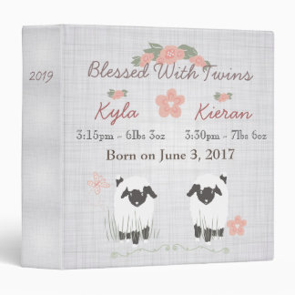Baby Twins Memories Binder Custom Baby Stats