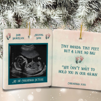 Baby Ultrasound 1st Christmas Pregnant Ornament