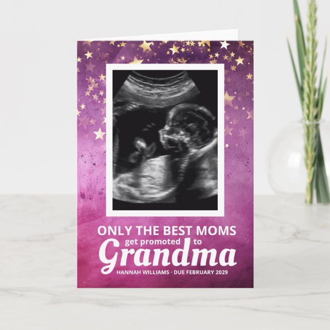 Baby Ultrasound Grandma Pregnancy Announcement (Front)