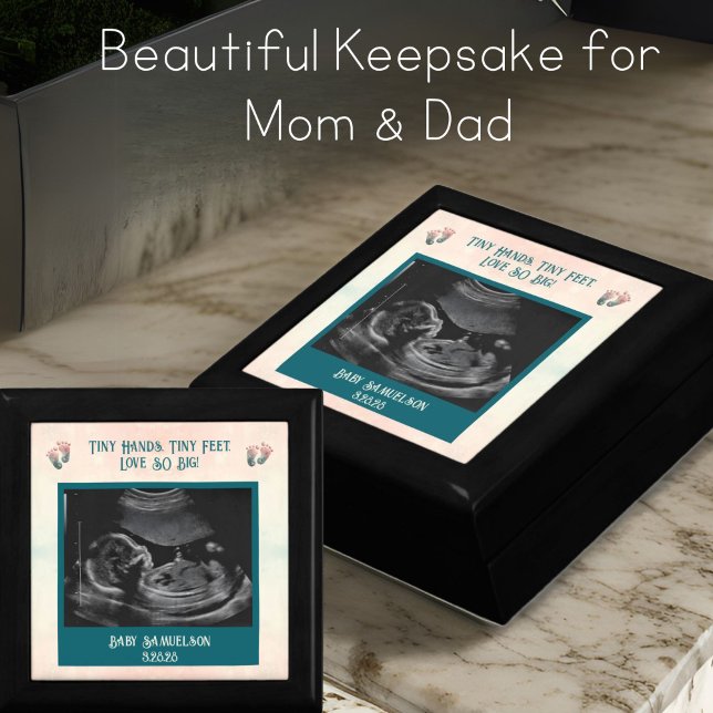 Baby Ultrasound Keepsake Gift Box (Baby's 1st Picture Keepsake Box for Mom, Dad, or Grandma)