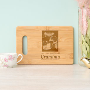 Baby Ultrasound Pregnancy Announcement Unique Wood Engraved Cutting Board
