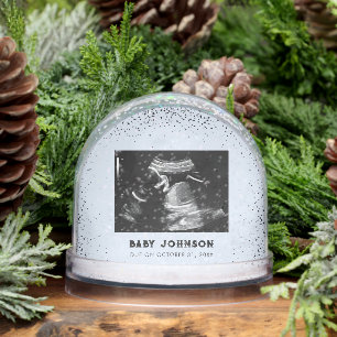 Baby Ultrasound Sonogram Pregnancy Announcement Snow Globe
