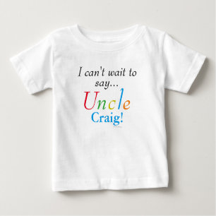 Baby Uncle Personalized Name Fun Infant Shirt
