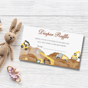 baby under construction baby shower Diaper Enclosure Card