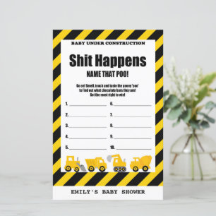 Baby Under Construction Baby Shower Game PRINTED