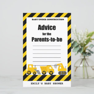 Baby Under Construction Baby Shower Game PRINTED