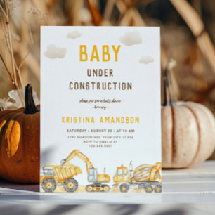 Baby Under Construction Baby Shower Invitation