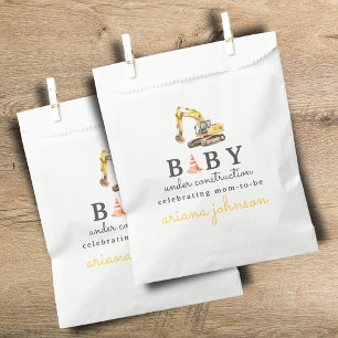 Baby Under Construction Boy Baby Shower Favor Bag