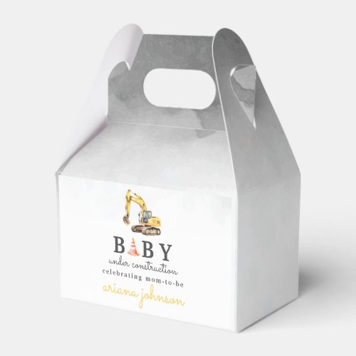 Baby Under Construction Boy Baby Shower Favor Boxes