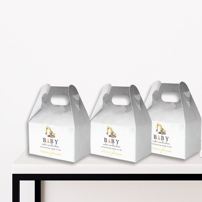 Baby Under Construction Boy Baby Shower Favor Boxes (Creator Uploaded)