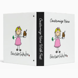 Baby Under Construction T-shirts and Gifts Binder