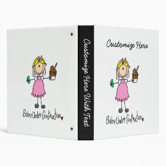 Baby Under Construction T-shirts and Gifts Binder