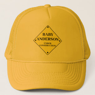 "Baby Under Construction" Trucker Hat