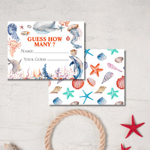 baby under The sea Guess How Many Game Card