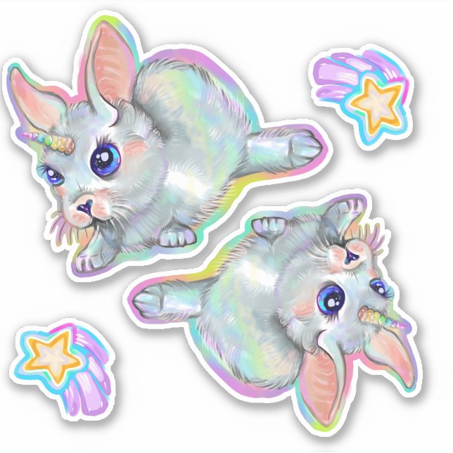 Baby Uni-bunny Sticker (Front)