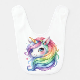 Baby unicorn baby bib
