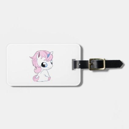 Baby unicorn bag tag