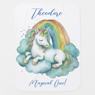 Baby Unicorn Boy  Blanket
