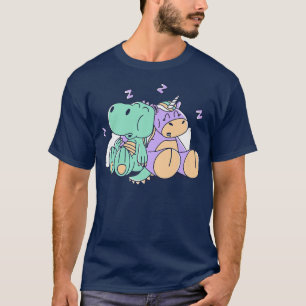 Baby Unicorn & Dinosaur Sleeping Kids Sleepwear  T-Shirt
