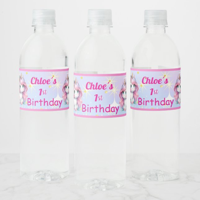 Baby Unicorn Drink Label (Bottles)