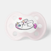 Baby unicorn feeding time - Pink Girl - Pacifier (Front)