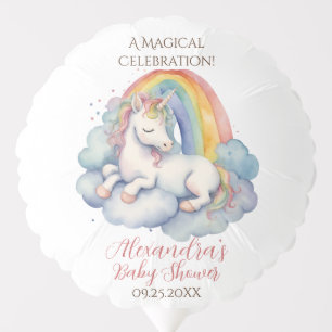 Baby Unicorn Girl Baby Shower Balloon