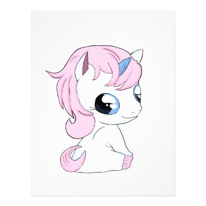Baby unicorn letterhead