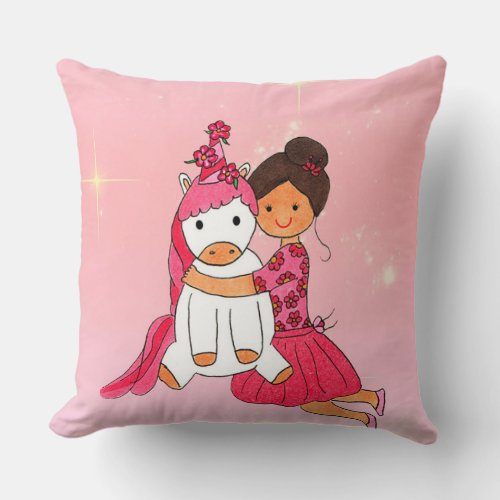 Baby Unicorn Love Pillow