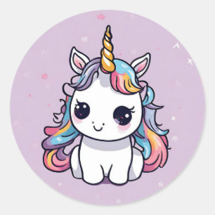Baby Unicorn Party Favor Stickers