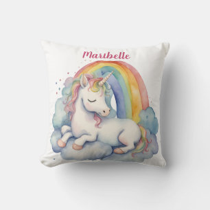 Baby Unicorn Personalized Throw Pillow