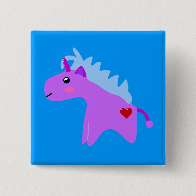Baby Unicorn Pinback Button (Front)