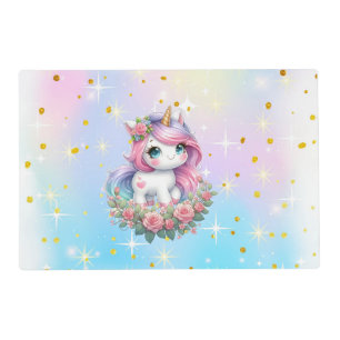 Baby Unicorn Placemat, Placemat